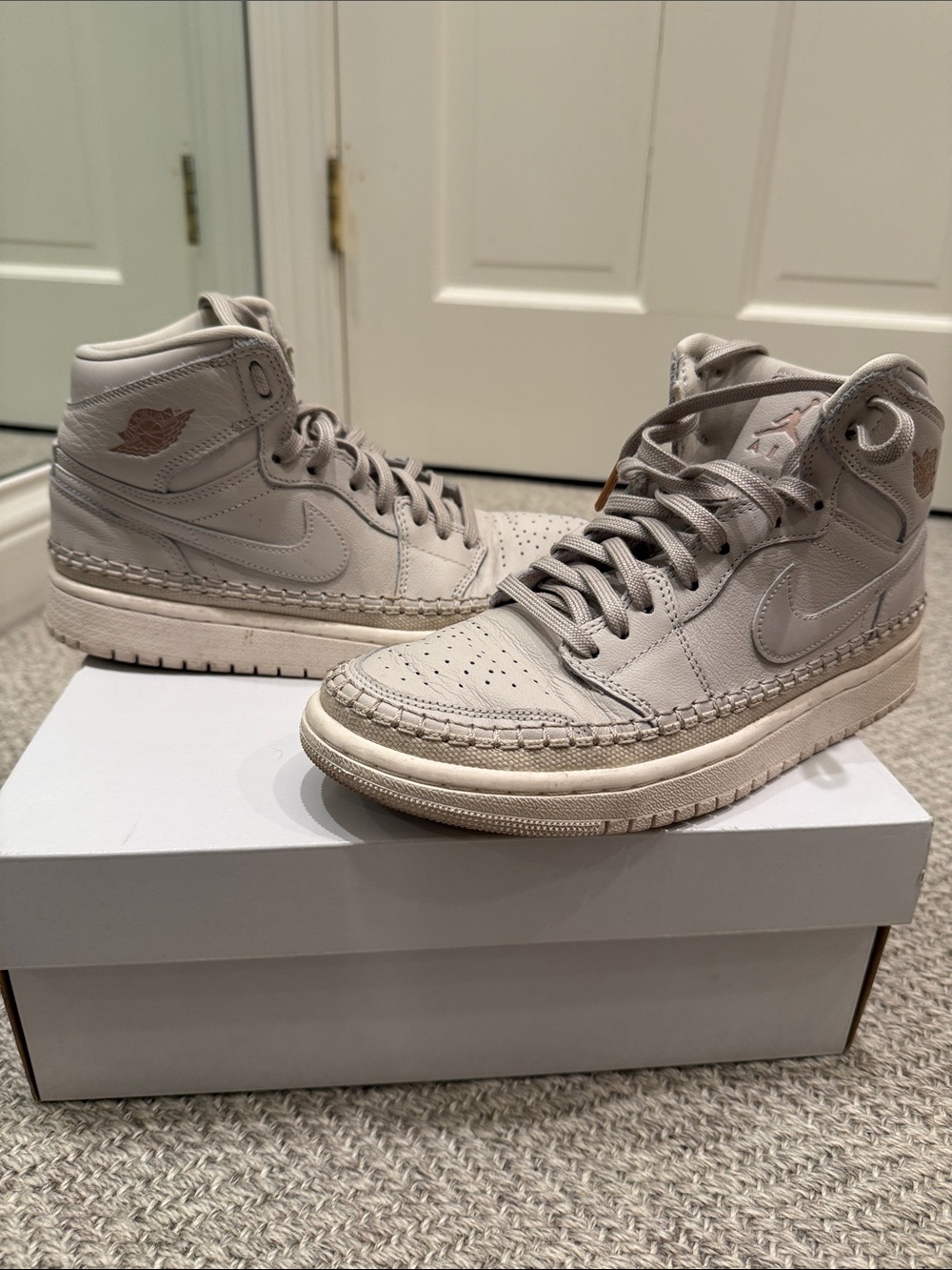 Nike Air Jordan 1 Ret High-Top Sneakers in desert sand